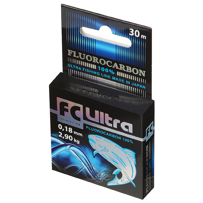 Леска Aqua FC Ultra Fluorocarbon, длина 30 м, d=0,18 мм