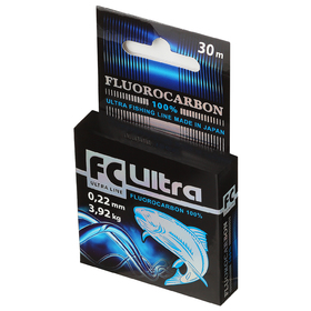 

Леска Aqua FC Ultra Fluorocarbon, длина 30 м, d=0,22 мм