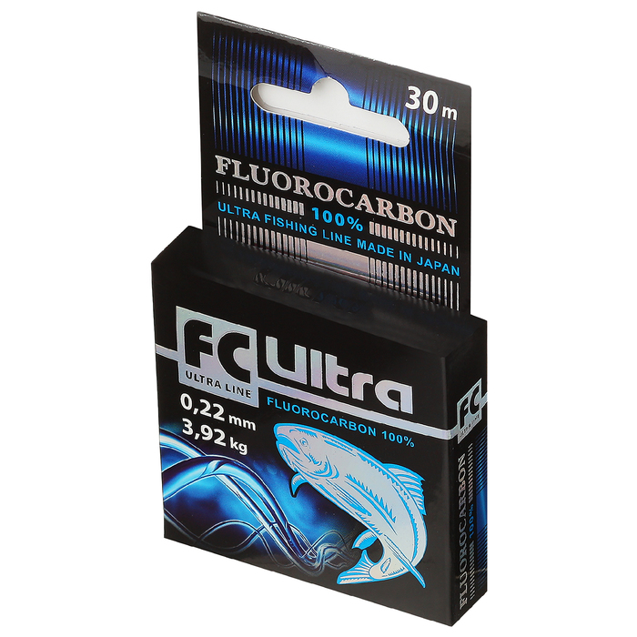 Леска Aqua FC Ultra Fluorocarbon, длина 30 м, d=0,22 мм