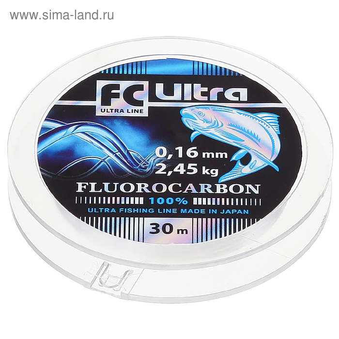 Леска Aqua FC Ultra Fluorocarbon, длина 30 м, d=0,16 мм