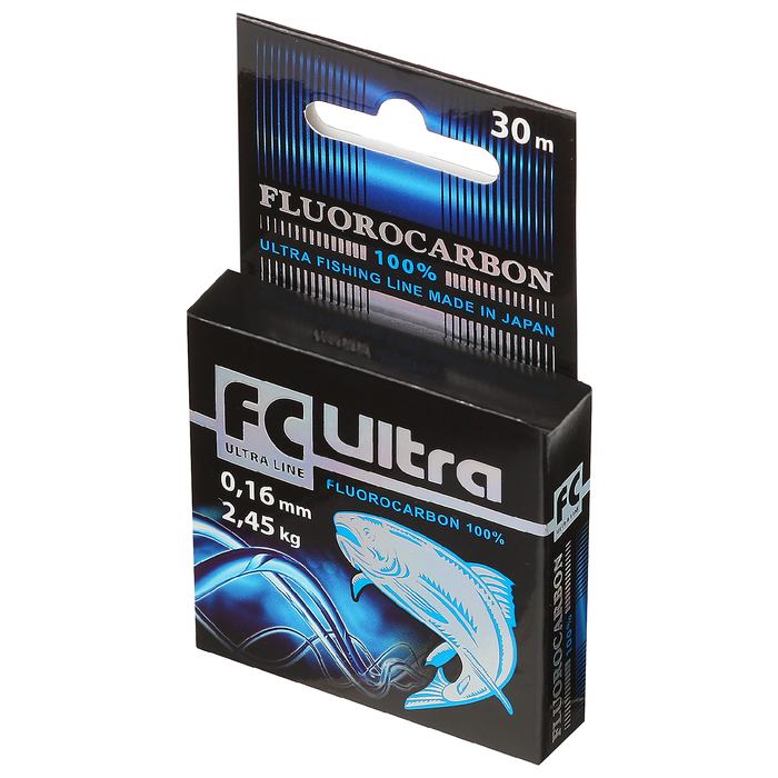 Леска Aqua FC Ultra Fluorocarbon, длина 30 м, d=0,16 мм