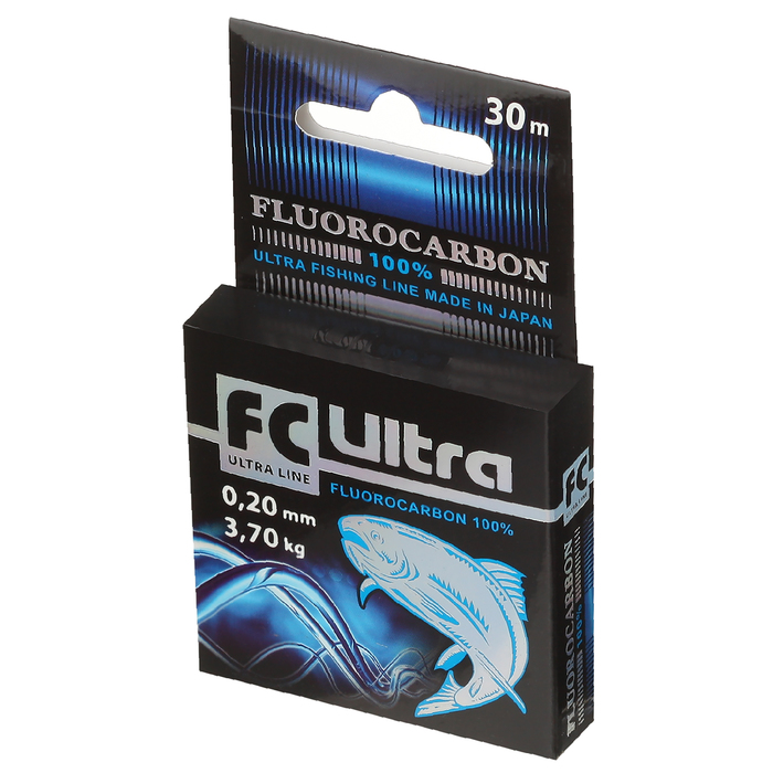 Леска Aqua FC Ultra Fluorocarbon, длина 30 м, d=0,20 мм
