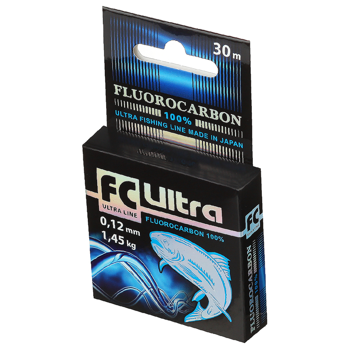 Леска Aqua FC Ultra Fluorocarbon, длина 30 м, d=0,12 мм