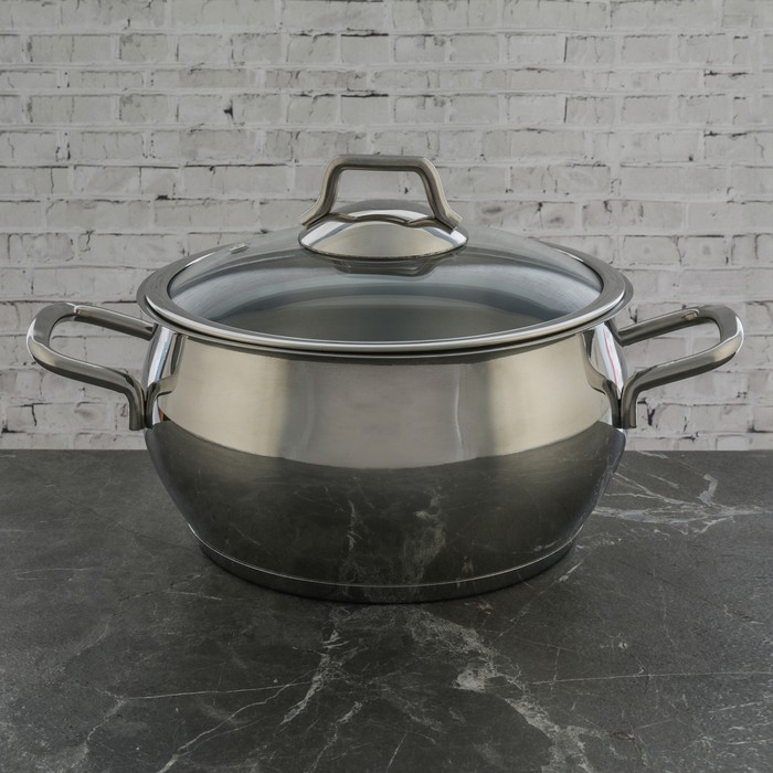 Набор кастрюль "Сфера", 3 предмета: 2 л, 2,5 л, 3 л, стеклянные крышки