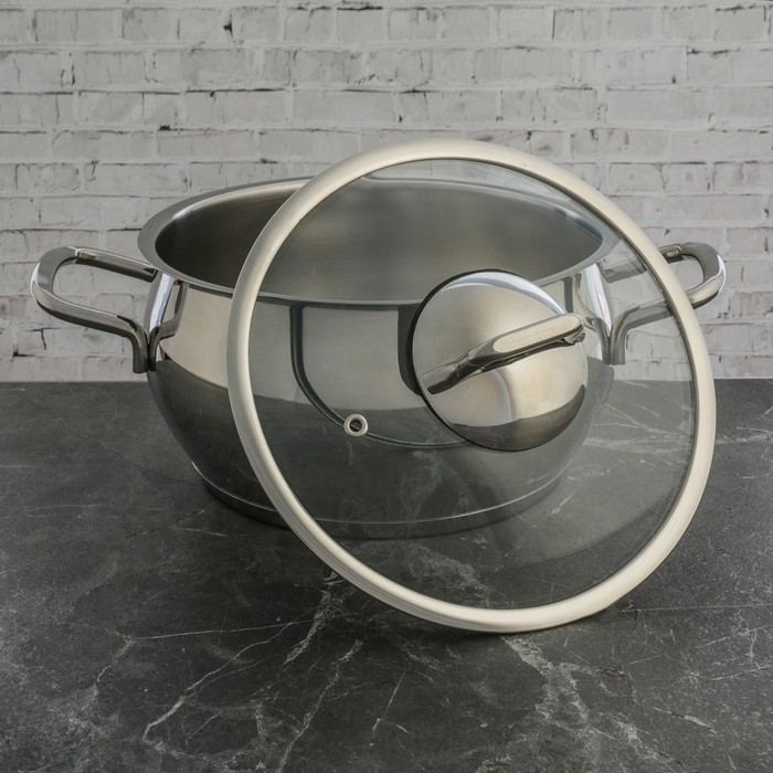 Набор кастрюль "Сфера", 3 предмета: 2 л, 2,5 л, 3 л, стеклянные крышки