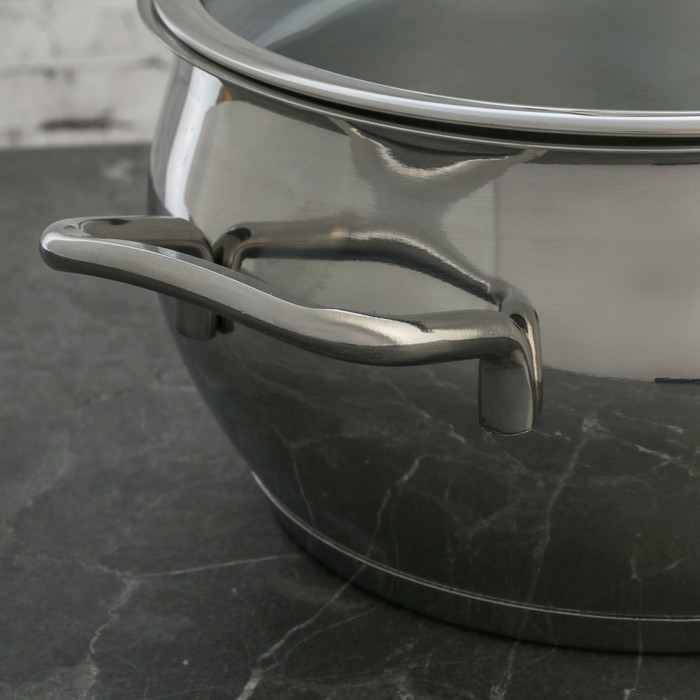 Набор кастрюль "Сфера", 3 предмета: 2 л, 2,5 л, 3 л, стеклянные крышки