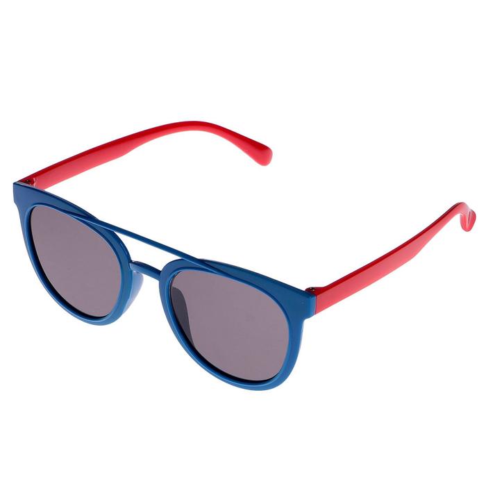 Очки солнцезащитные детские Авиаторы.Оправа и дужки двухцветные,микс,стекла темн 13.5х13.5 см