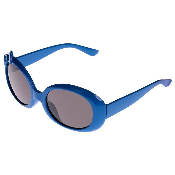 Очки солнцезащитные Овал. Оправа "Бантик" и линзы однотонные, выпуклые, микс, 13х12х4.5 см