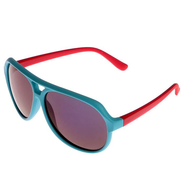 Очки солнцезащитные детские Оверсайз. Оправа двухцветная, микс, зеркаль. стекла 13х12.5х5 см
