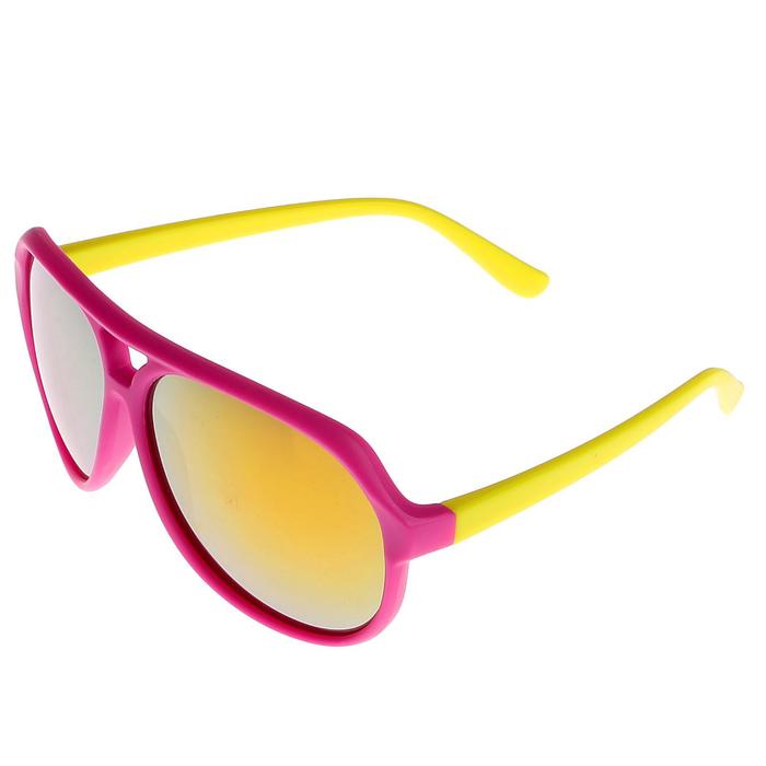 Очки солнцезащитные детские Оверсайз. Оправа двухцветная, микс, зеркаль. стекла 13х12.5х5 см