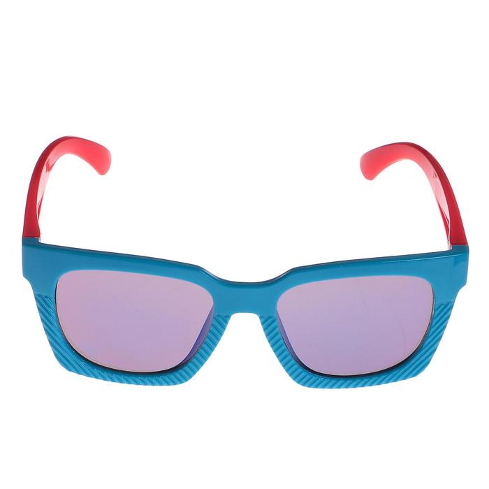 Очки солнцезащитные Square. Оправа рифлёная снизу, линзы маленькие, микс, 13х12.5х4.5 см