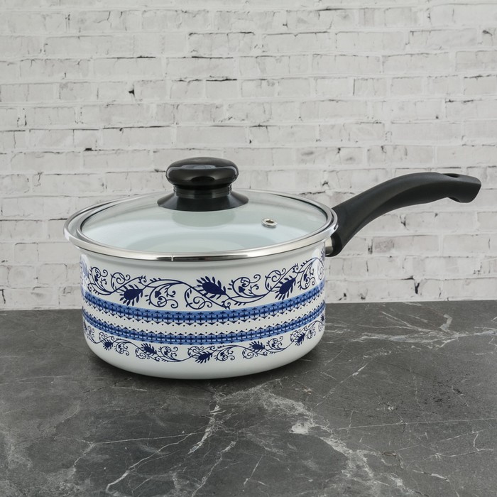 Ковш 1,5 л "Морозко", стеклянная крышка