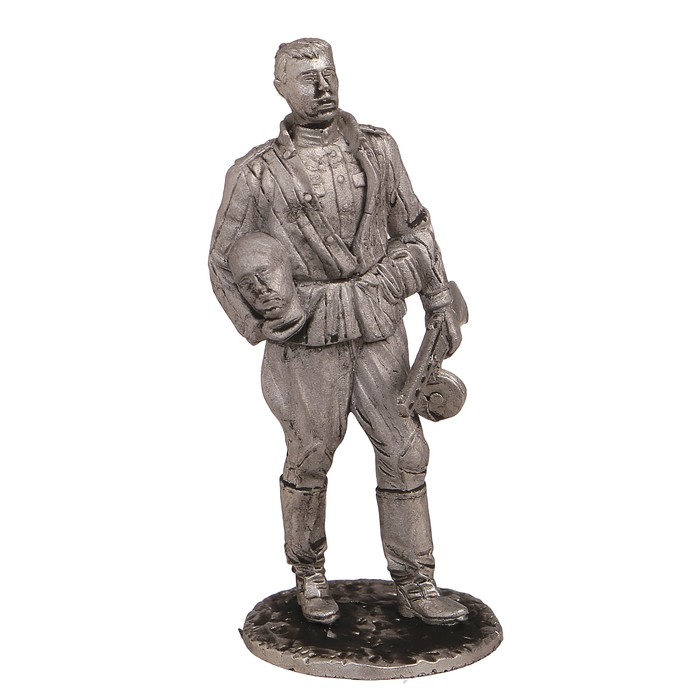 Оловянный солдатик "Автоматчик с бюстом"