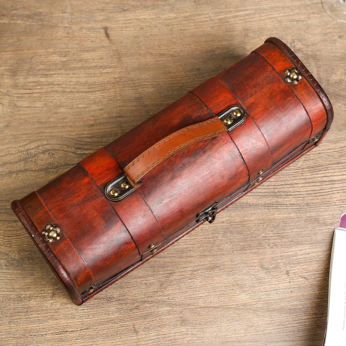 Шкатулка дерево под бутылку "Листочки" 11,5х34х11 см