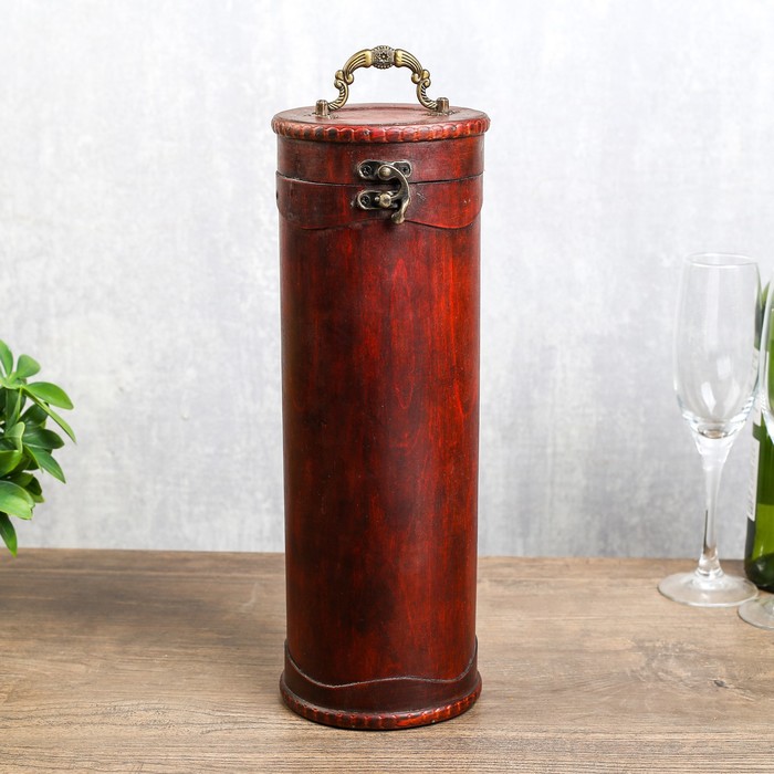 Шкатулка дерево под бутылку "Цилиндр" 36х11х11 см