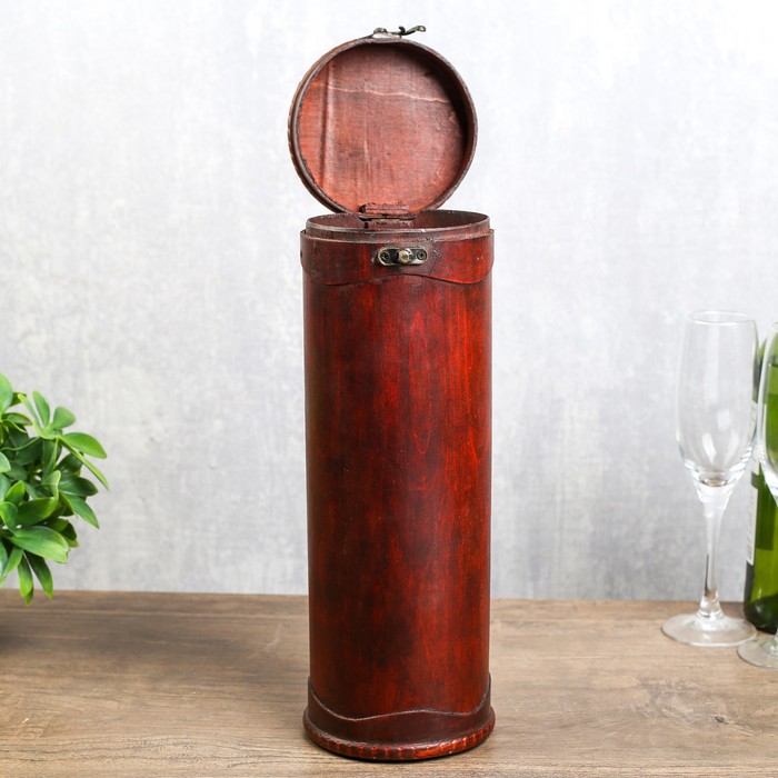 Шкатулка дерево под бутылку "Цилиндр" 36х11х11 см