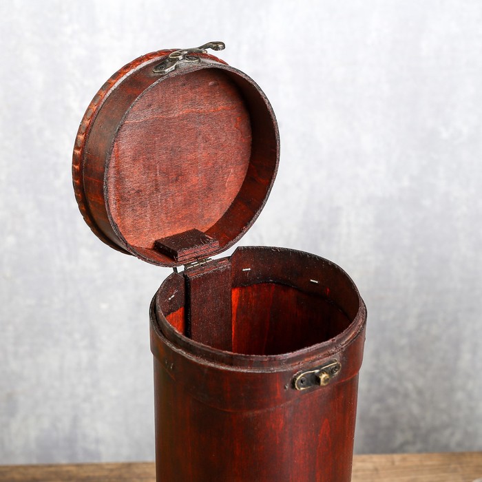 Шкатулка дерево под бутылку "Цилиндр" 36х11х11 см