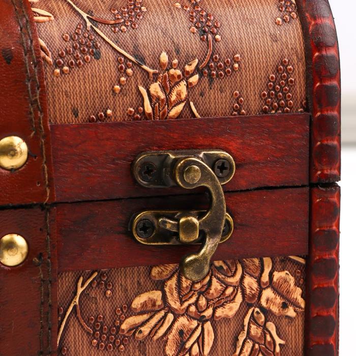 Шкатулка дерево под 2 бутылки "Цветы" 11,5х34х19 см