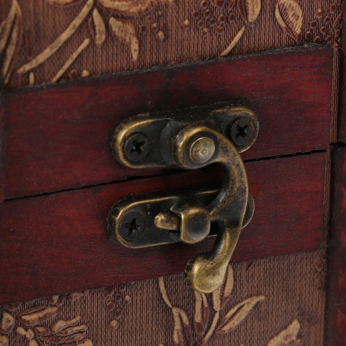 Шкатулка дерево под 2 бутылки "Цветы" 11,5х34х19 см