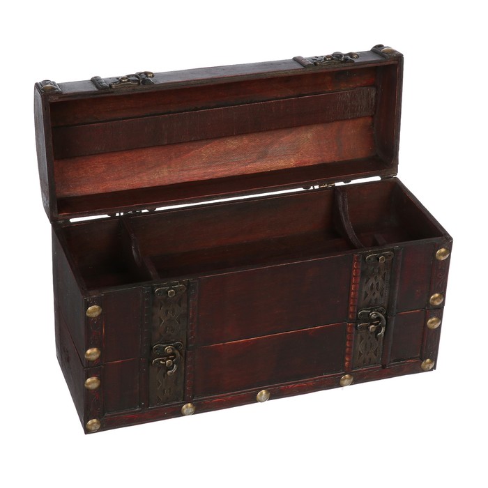 Шкатулка дерево под 2 бутылки "Рыцарь" 20х34х12,5 см