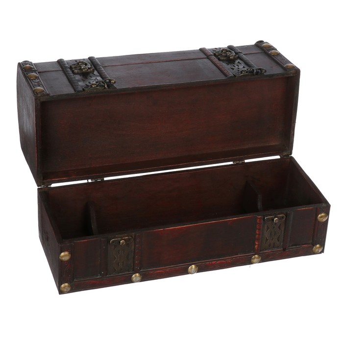 Шкатулка дерево под 2 бутылки "Рыцарь" 20х34х12,5 см