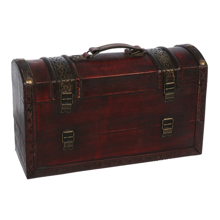 Шкатулка дерево под 2 бутылки "Рыцарь" 20х34х12,5 см