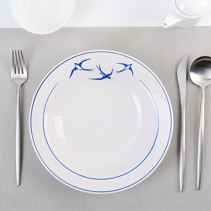 Тарелка глубокая 23 см "Ласточки", 250 мл