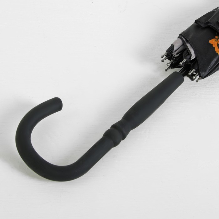 Зонт-трость "Нежность", полуавтоматический, R=48см, цвет чёрный