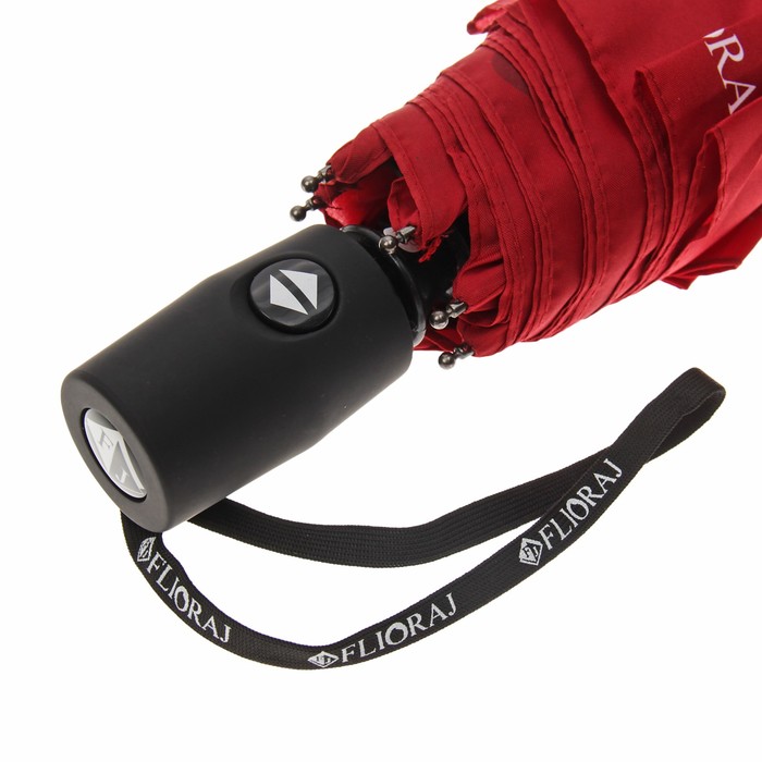 Зонт автоматический "Кошки в городе", R=51см, цвет красный