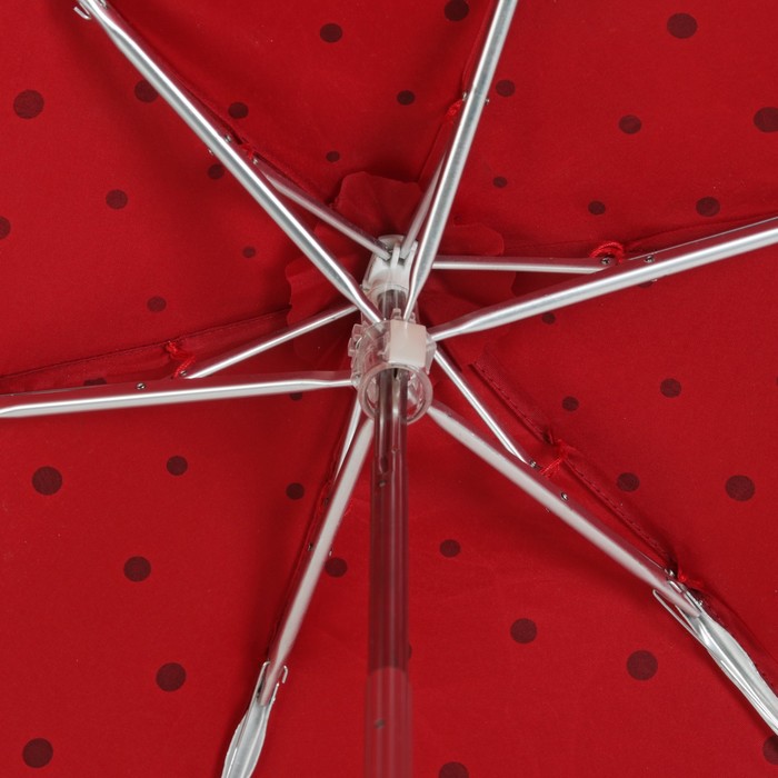 Зонт механический "Кошки в горошке", R=43см, цвет красный
