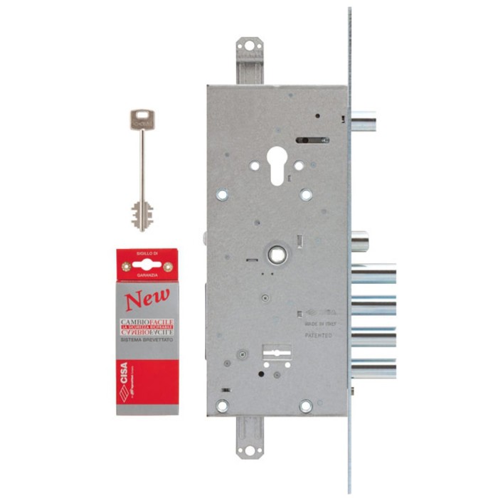 Замок врезной двухсистемный CISA NEW CAMBIO FACILE 57.985.48 A.RT, с блок от ц/м, ключ 44 мм 36679
