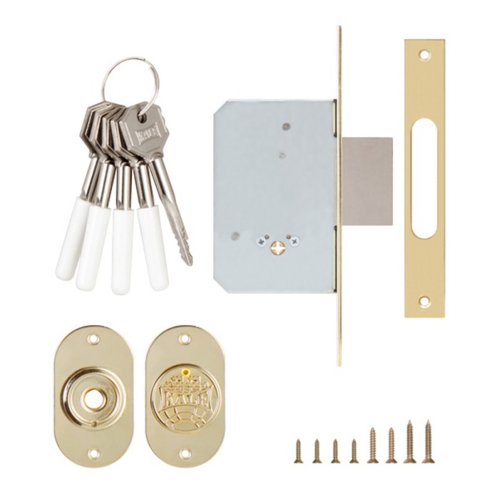 Замок врезной крестообразный KALE 189/F, 35 мм, цвет латунь