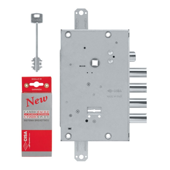 Замок врезной сувальдный CISA NEW CAMBIO FACILE 57.665.48, ключ 44 мм