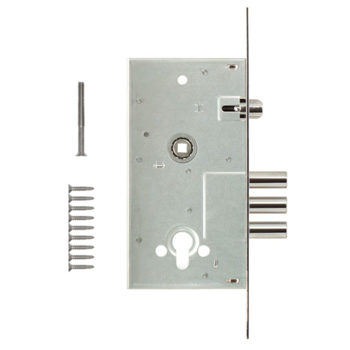 Замок врезной KALE 252/R w/b, под ц/м, цвет хром