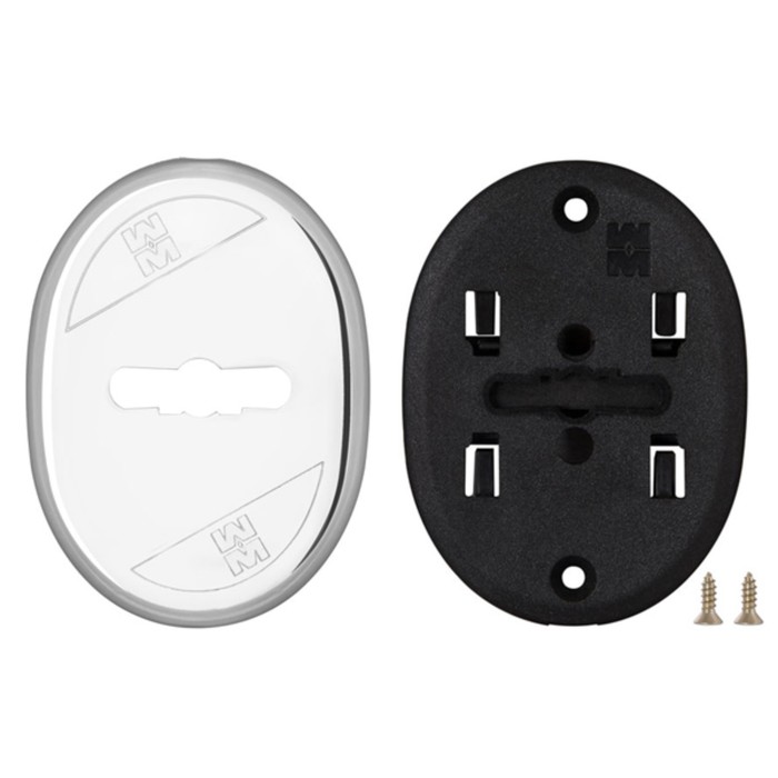 Накладка на сувальдный замок MOTTURA 95.324, овальная, со шторкой, цвет хром, 1 шт.