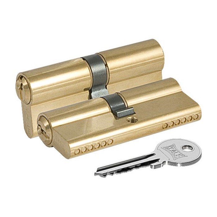 Цилиндровый механизм KALE 164 GN/75, 30х10х35 мм, 3 ключа, цвет латунь