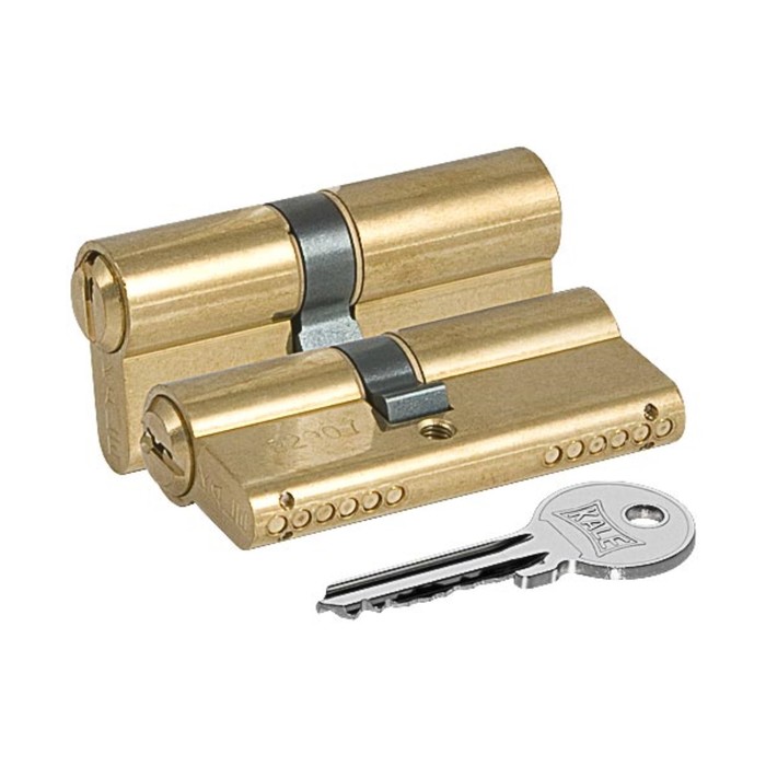Цилиндровый механизм KALE 164 GN/80, 30х10х40 мм, 3 ключа, цвет латунь