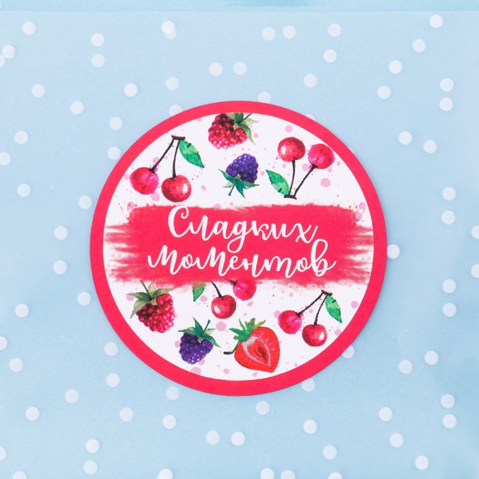 Пакет подарочный «Сладких моментов», 10 × 10 см