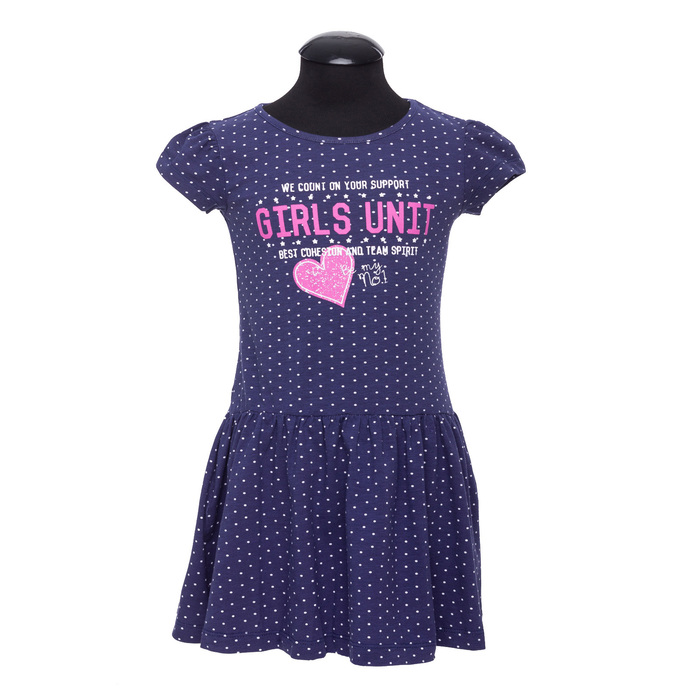 Платье для девочки, рост 128 см, цвет синий DS0034/10