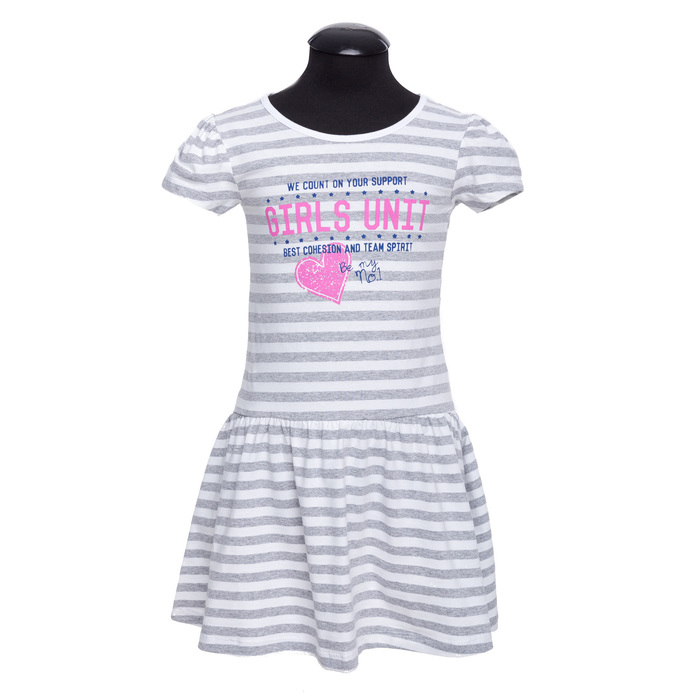 Платье для девочки, рост 134 см, цвет серый DS0034/25