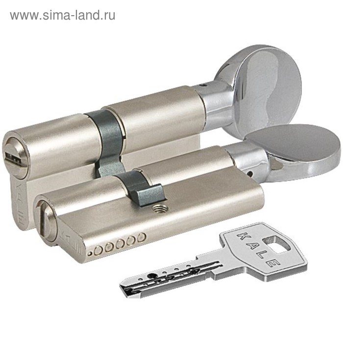 

Цилиндровый механизм KALE 164 BM/100, 45х10х45 мм, с вертушкой, 5 ключей, цвет никель