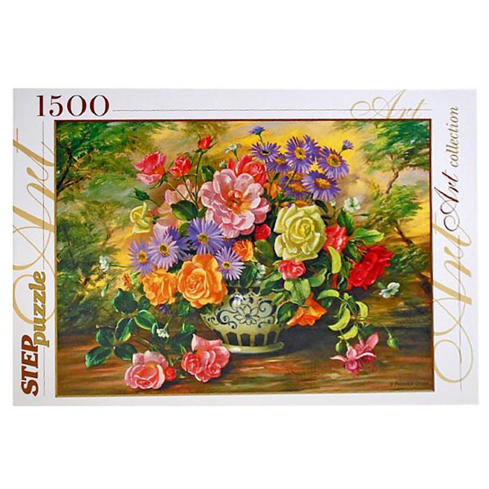 Пазлы "Цветы в вазе", 1500 элементов