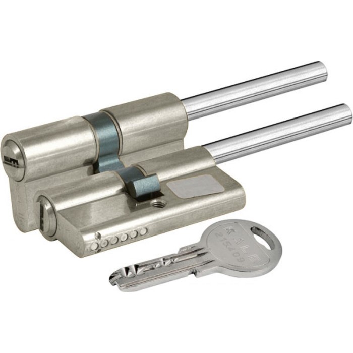 Цилиндровый механизм под вертушку KALE 164 SX/86, 50х10х26 мм, 5 ключей, цвет хром