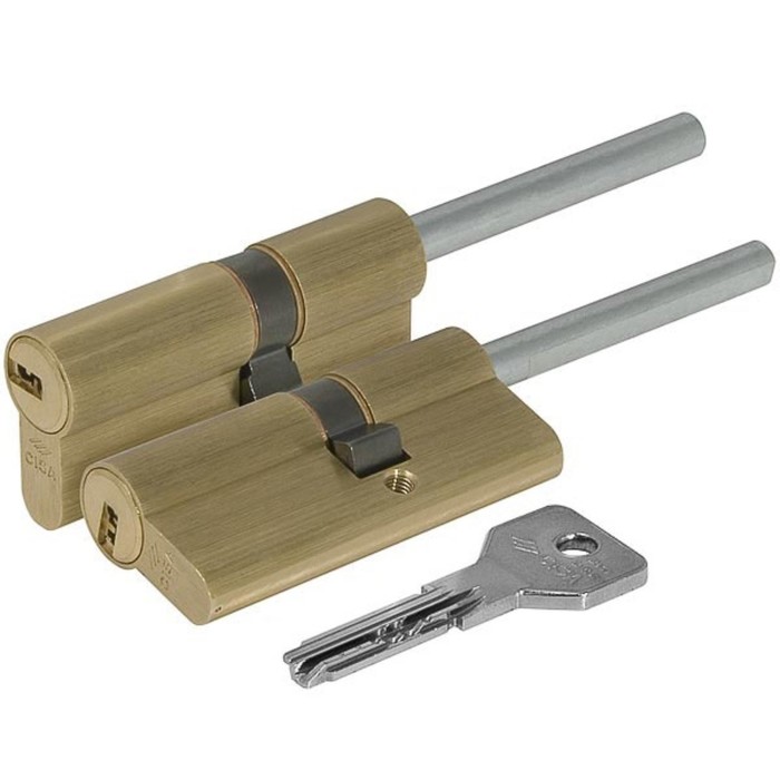 Цилиндровый механизм под вертушку CISA ASIX OE307-81.00, 65/30х10х25 мм, цвет латунь