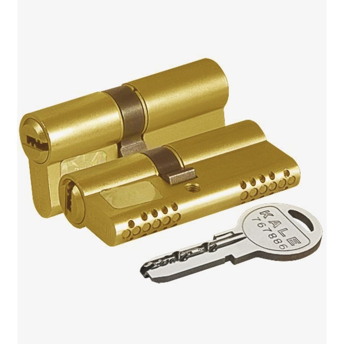 Цилиндровый механизм KALE 164 OBS SNE/68, 26х10х32 мм, 5 ключей, цвет латунь