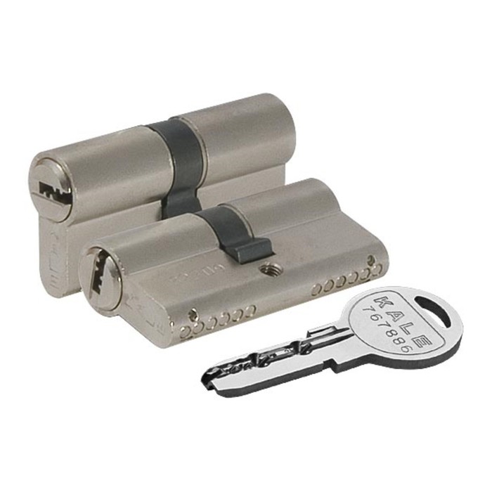 Цилиндровый механизм KALE 164 SN/80, 30х10х40 мм, 5 ключей, цвет хром