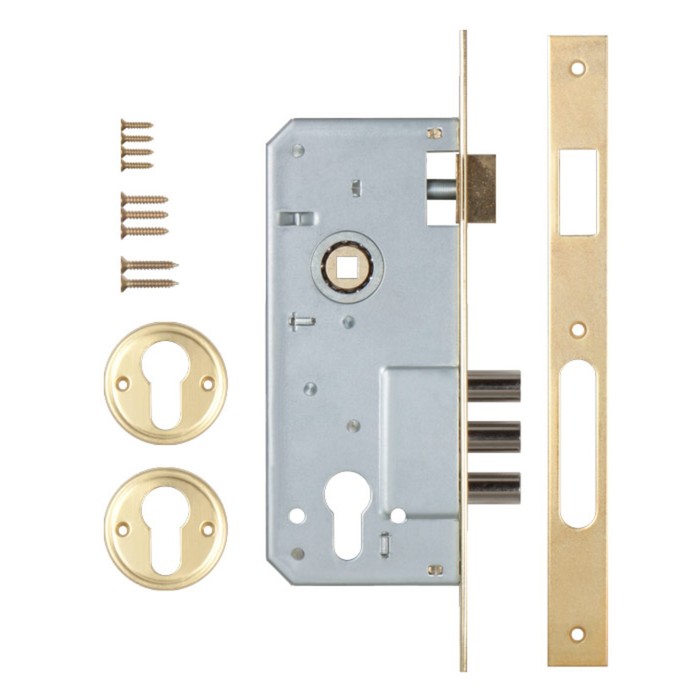 Замок врезной KALE 152/3MR w/b, под ц/м, 45 мм, цвет латунь
