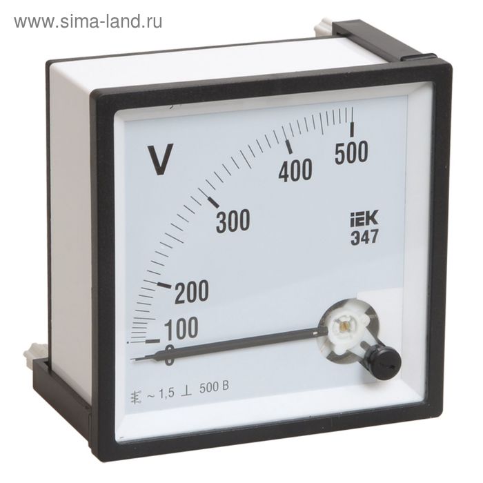 

Вольтметр Э47 IEK IPV20-6-0500-E, 96х96мм, 500В, кл. точн. 1.5