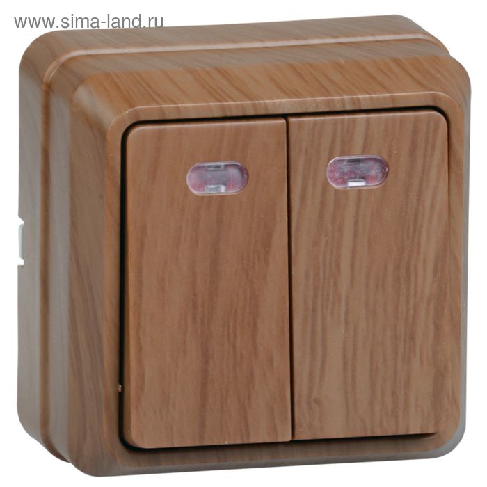 

Выключатель IEK "ОКТАВА" EVO21-K04-10-DC, 2 кл., ОП, индик., 10А, дуб, ВС20-2-1-ОД