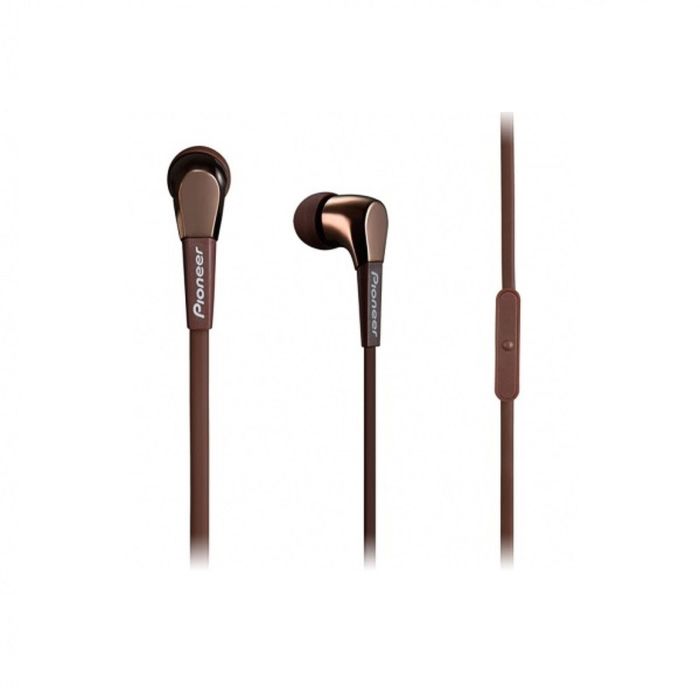 Гарнитура Pioneer SE-CL722T-T, вкладыши, в ушной раковине, провод 1.2 м, коричневая